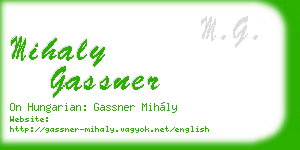 mihaly gassner business card